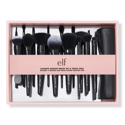 Ultimate Makeup Brush Set & Travel Roll